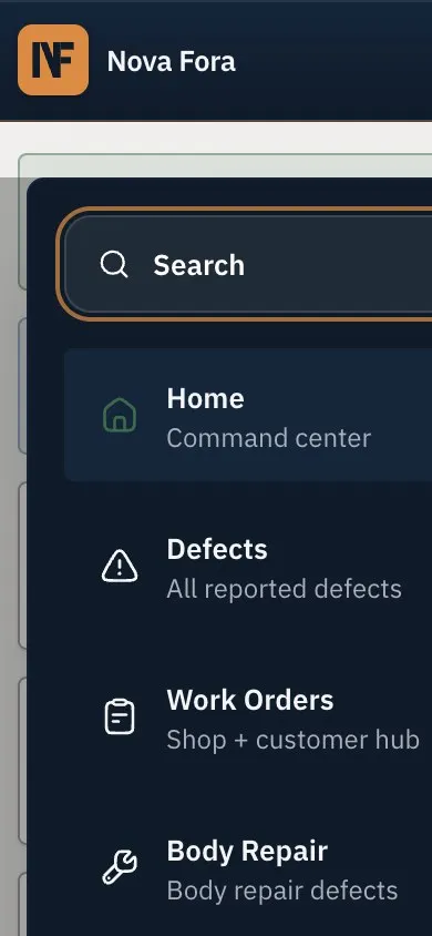 Mobile navigation menu