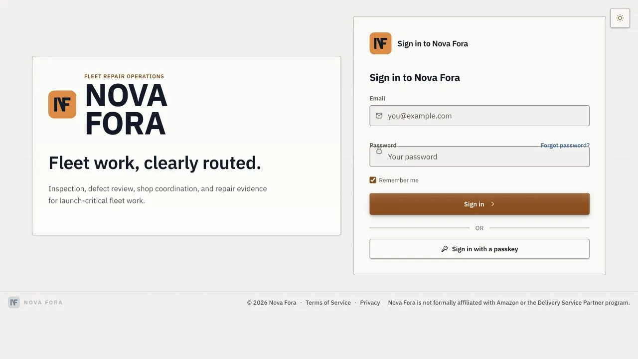 Sign-in page