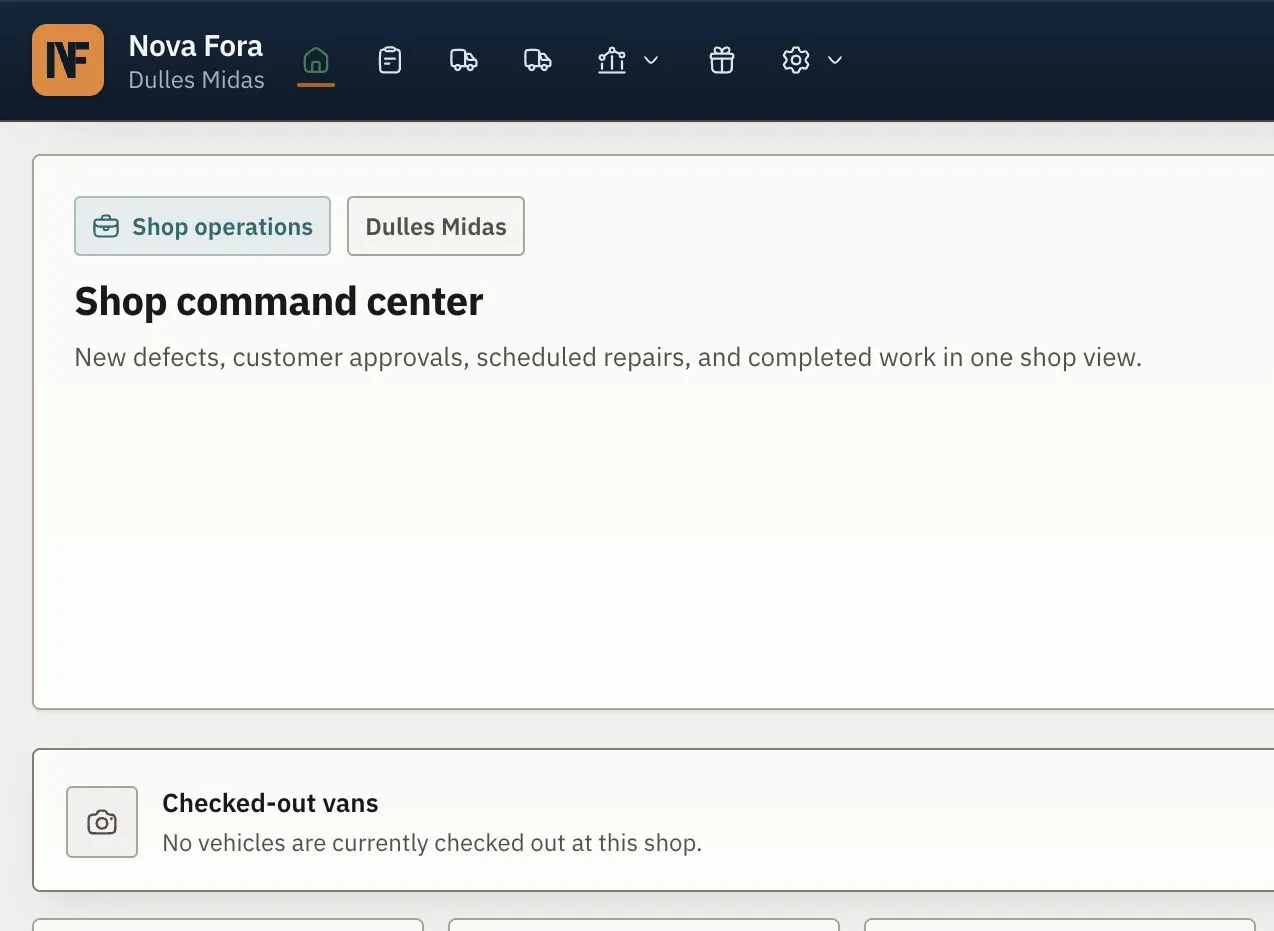 Vendor Home shows shop measures and daily actions.